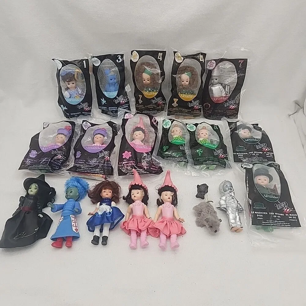 Figures Wizard Of Oz 17 Madame Alexander & 1 Barbie 1994-2008 12 Sealed + READ